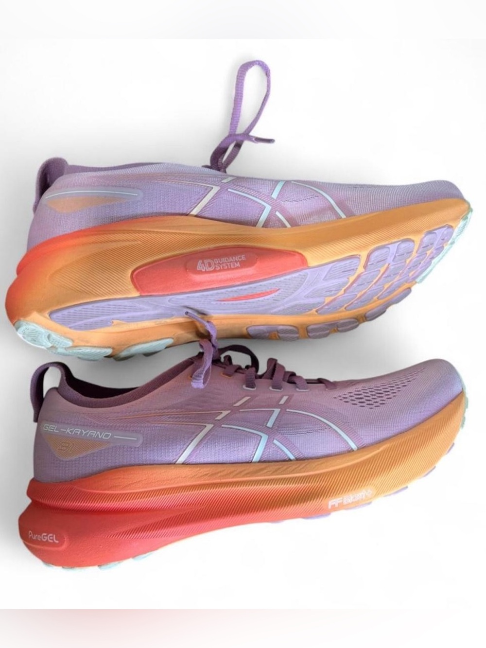 ASICS Women's Gel-Kayano 31 Running shoes in a Light Ube/White color way - Picture 3 of 8